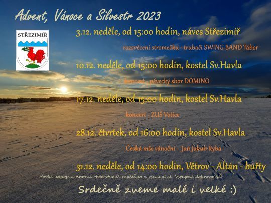 Advent, Vánoce a Silvestr 2023 v naší obci