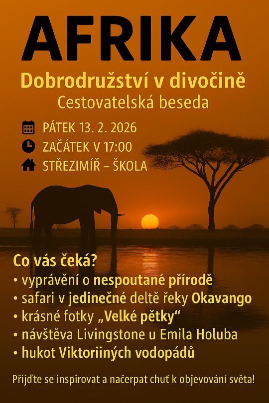 Afrika - cestovatelská beseda 13.2.2026