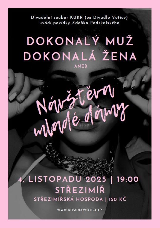 Divadelní představení "Dokonalý muž, dokonalá žena" úterý 4.11.2025 od 19h.