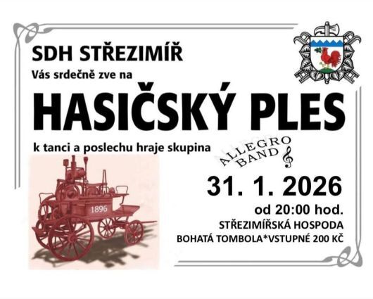 Hasičský ples 31. ledna 2026