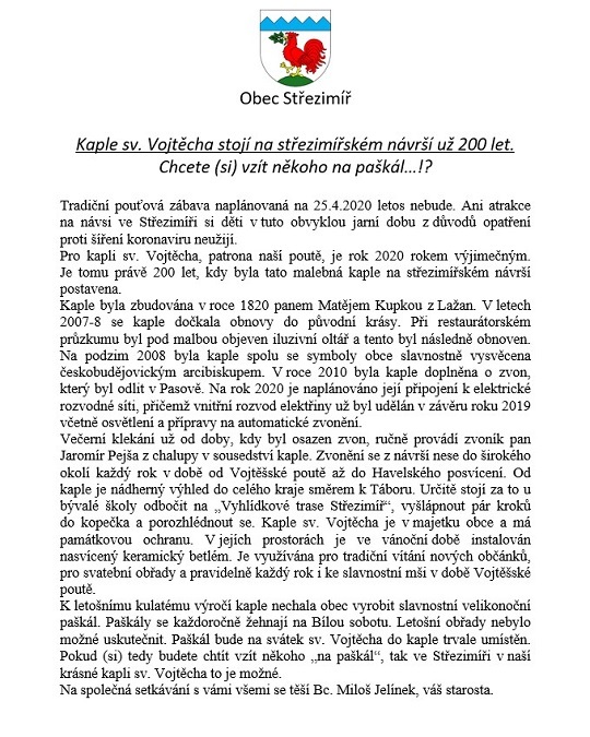 200 let kaple sv. Vojtěcha