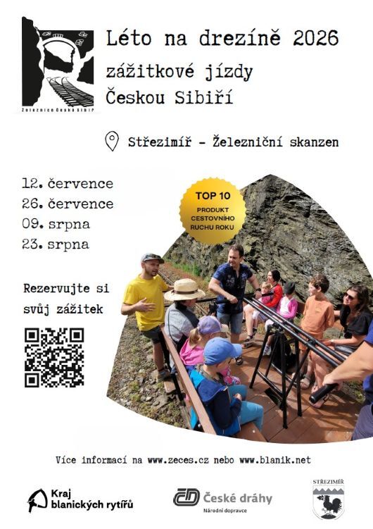 Léto na drezíně 2026 - rezervační systém spuštěn!