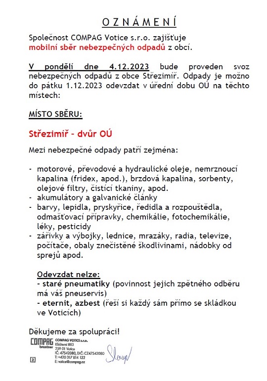 Svoz nebezpečného odpadu