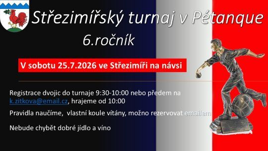 Střezimířský turnaj v Petanque - 6. ročník, 25.7.2026
