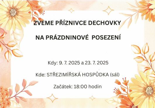 Prázdninové posezení s dechovkou 9.7. a 23.7.2025