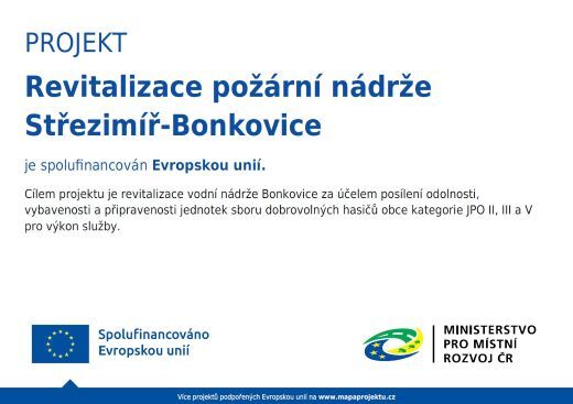 Projekt: Revitalizace požární nádrže Střezimíř - Bonkovice