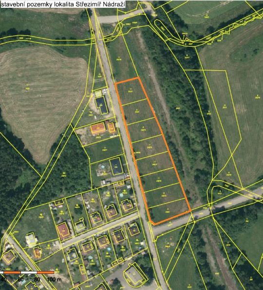 Prodej stavebních pozemků v lokalitě "Střezimíř Nádraží"